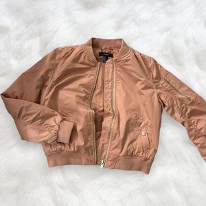 baby peach pink bomber jacket